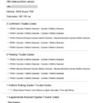 Honda CRV diagnostic report example from BlueDriver, showing vehicle fault codes history