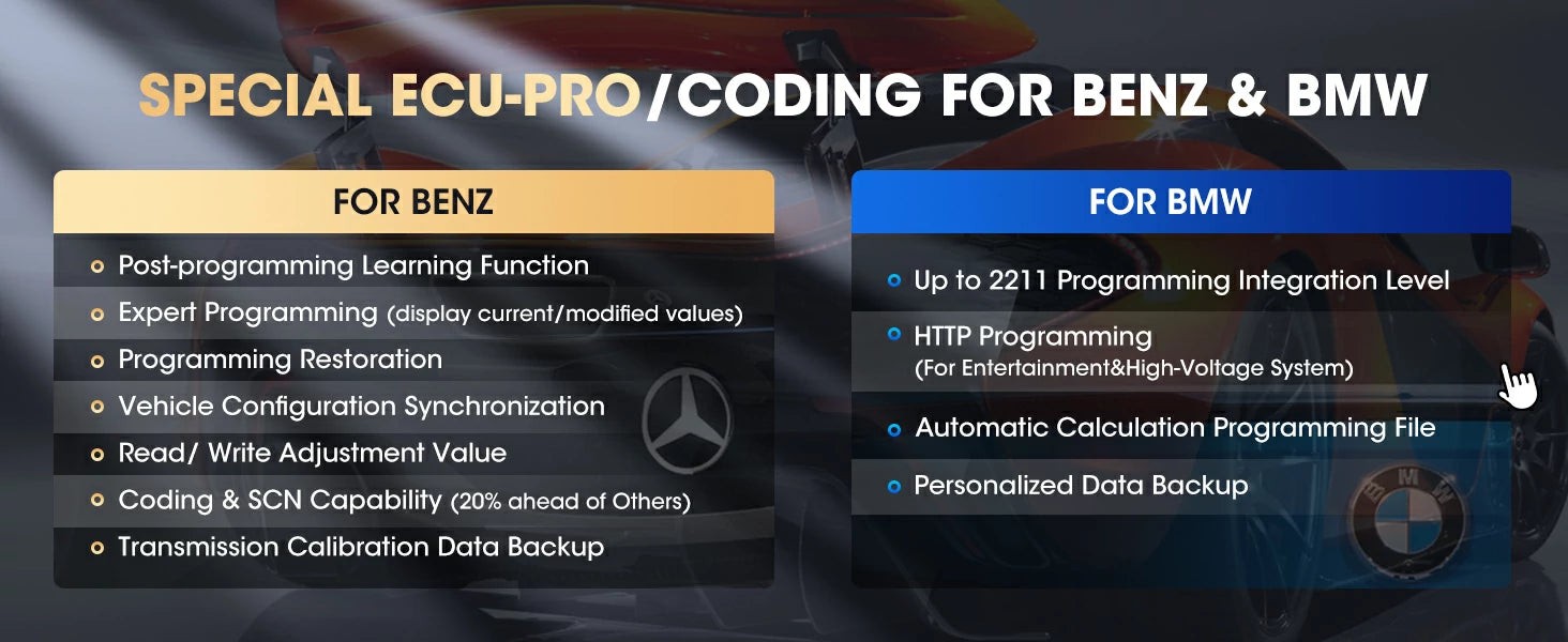 AUTEL ECU PROGRAMMING AND CODE FOR BMW BENZ