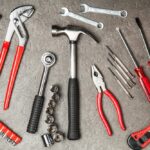 A well-organized socket set in a tool box